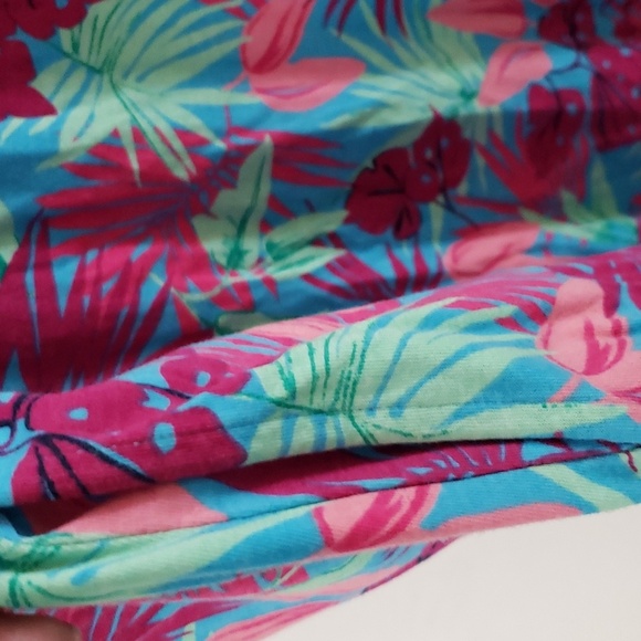 Lands' End Cotton Jersey Sleeveless Tropical Print SwimSuit Cover-up Size M/L - Picture 7 of 10